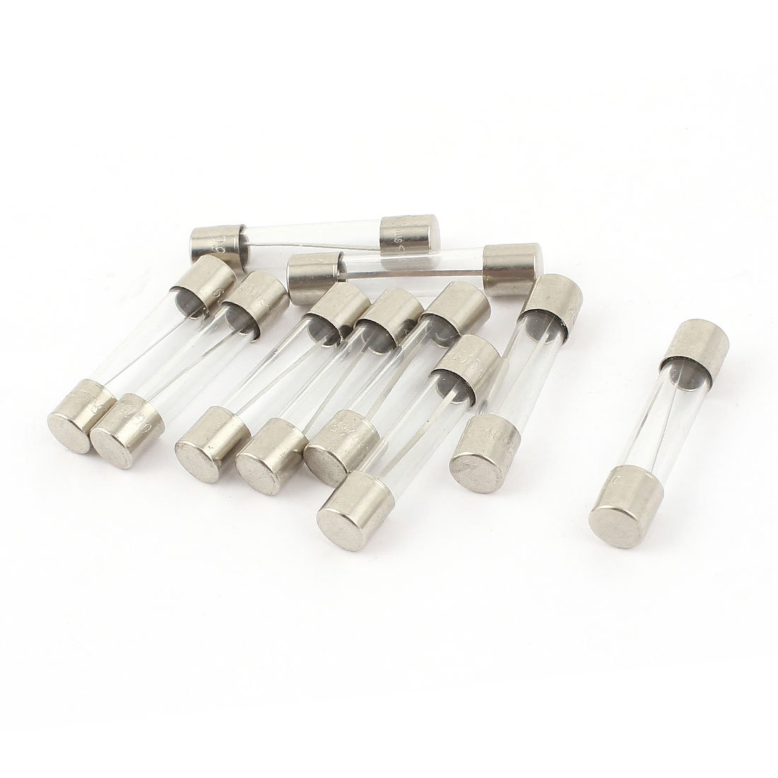sourcingmap 10Pcs 250V 15A Quick Fast Blow Glass Fuses Tubes 6mm x 30mm
