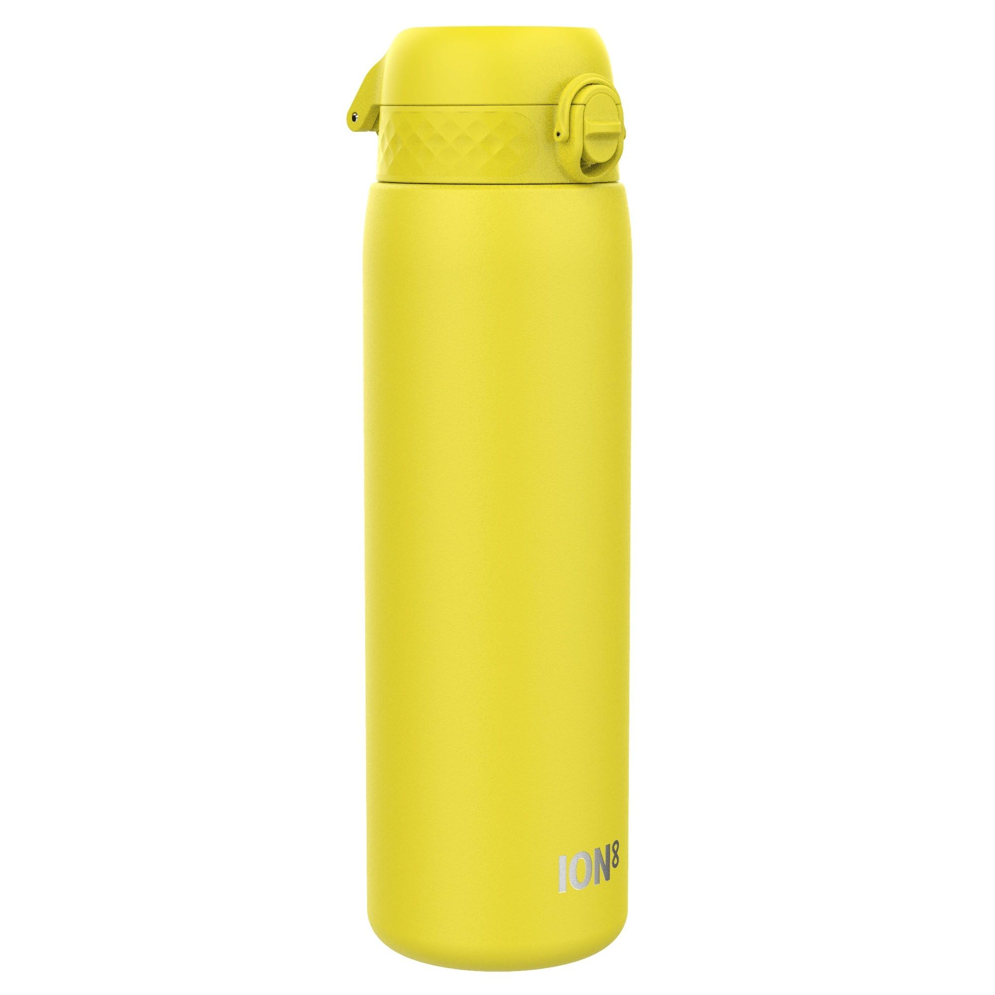 ION8 Lightweight 1.2 Litre Steel Water Bottle, Non-Insulated, Leak Proof, Easy to Open, Secure Lock, Dishwasher Safe, Flip Cover, Carry Handle, Ideal for Travel & Active Lifestyles, Yellow — image 1
