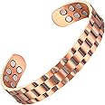 MagEnergy Copper Bracelet for Men, 18X Powerful 3500 Gauss Magnetic Bracelets, Adjustable Cuff Bangle Jewelry Box, Magnetic Therapy Field