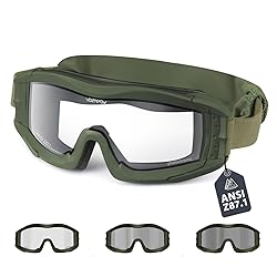 VOZAPOW Airsoft Goggles Anti Fog with ANSI Z87.1
