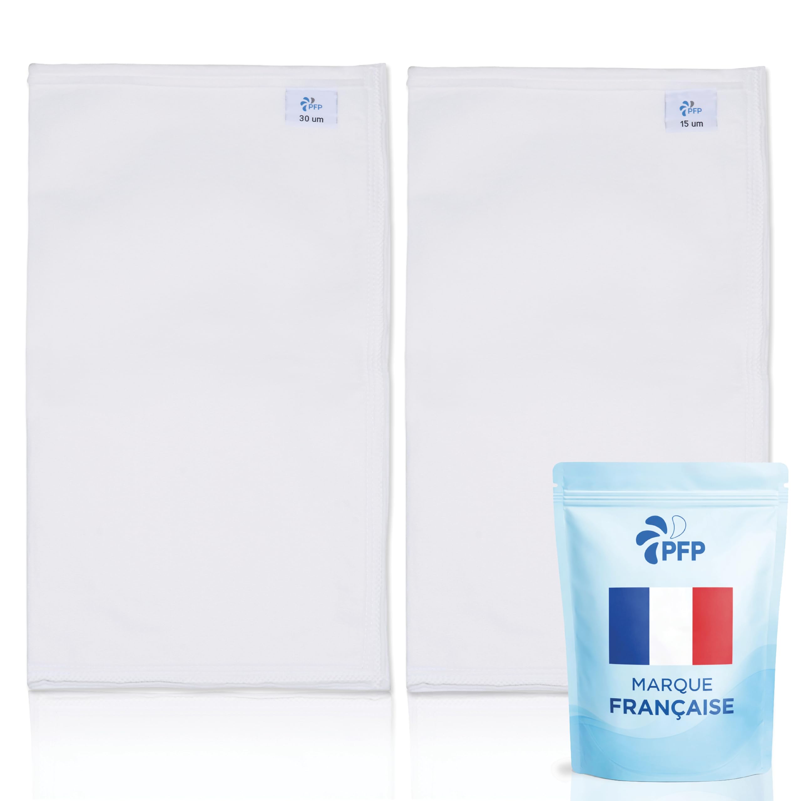 PFP Filter Bag Compatible with Desjoyaux Pools | Filter Sock | Pool Filtration Sock | Skimmer Basket Filter (Duo (2 Filters) โ 15 + 30 Microns) โ image 1