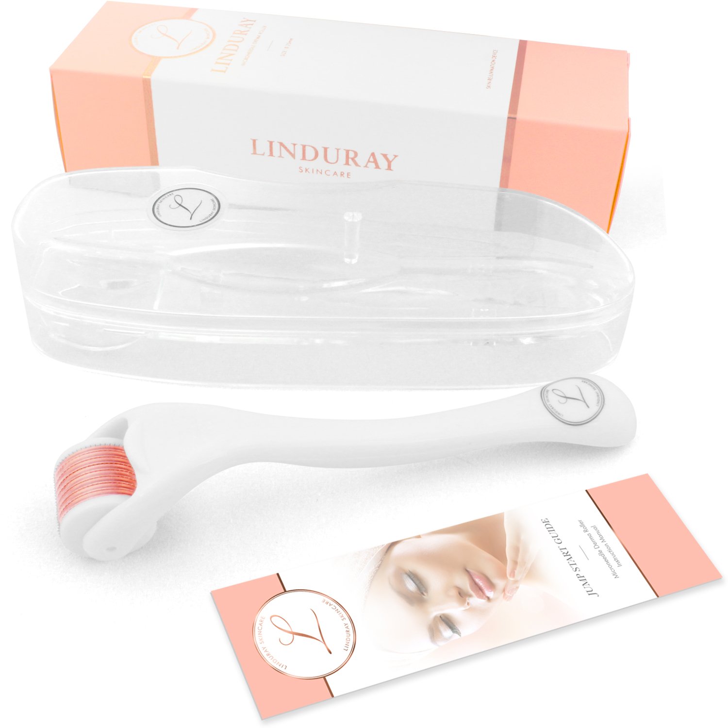 Derma Roller Cosmetic Microneedling Kit for Face 0.25mm - Microneedle Face Roller Microdermabrasion Tool 540 Titanium Micro Needles for Facial, Beard & Hair Growth - Includes 3 Ebooks & Storage Case: Beauty