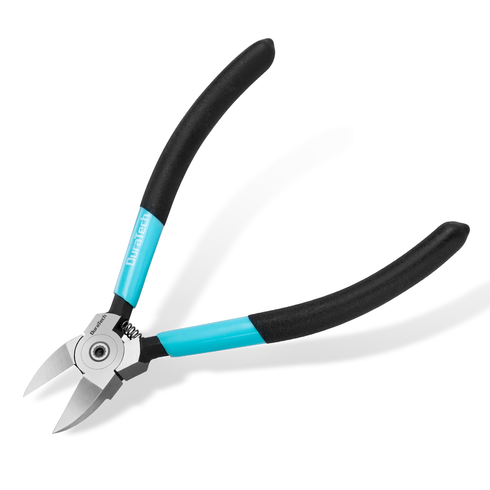DURATECH 158mm Wire Cutters, Ultra Sharp Spring Loaded Side Cutters, Cr-V Flush Cutters for Cutting Soft Copper or Electrical Cable, DIY Crafts, Jewelry Making