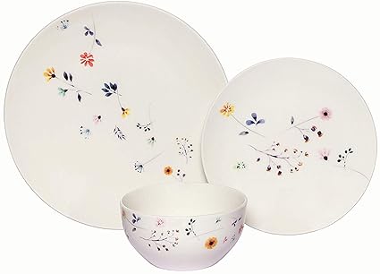 Melange Coupe - Vajilla de porcelana (18 piezas, 6 unidades ...