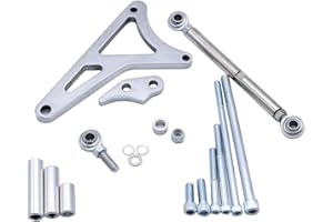 YUCHENSHLP Aluminum Alternator Bracket Kit Fits for Small Block SB Ford 351 5.8 L, Mounting Generator Bracket Accessories Kit Billet Aluminum Polished