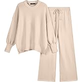 LILLUSORY Women 2 Piece Matching Lounge Sweater Sets 2026 Fall Outfit | Airport Travel Clothes, Fashion Loungewear, Trendy Winter Clothing, Casual Sweatsuit, Cute Sweat Suit, Comfy Lounge Wear