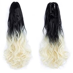 22 Inch Long Wavy Hair Ponytail Synthetic Wrap On