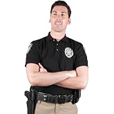 First Class Black Poly Cotton Security Polo Shirts
