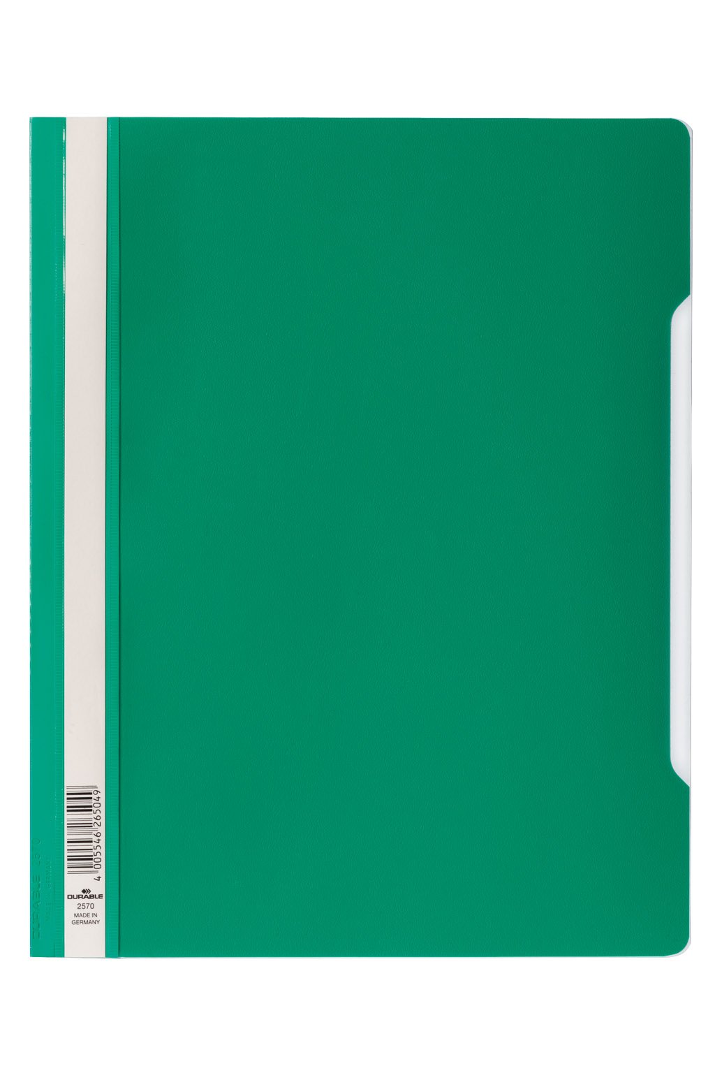 Durable Clear View Folder/Report File A4, Green, Extra Wide, Pack of 50, 257005