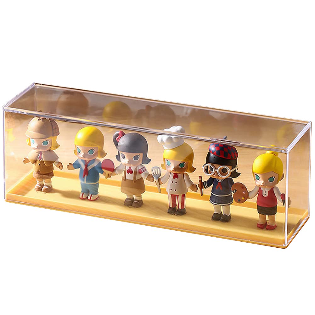 MASSIOSTAN Acrylic Display Cases for Models - Clear Box for Figures - PRE-ASSEMBLED - Clear Case - Small Display Cabinet Collectables - Plastic Glass Boxes - Mini figure Cabinets