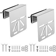 2Pcs Gutter Mount Bracket Stainless Steel, Solar Security Camera Holder Compatible with IP PTZ Dome Cameras Outdoor Use for S