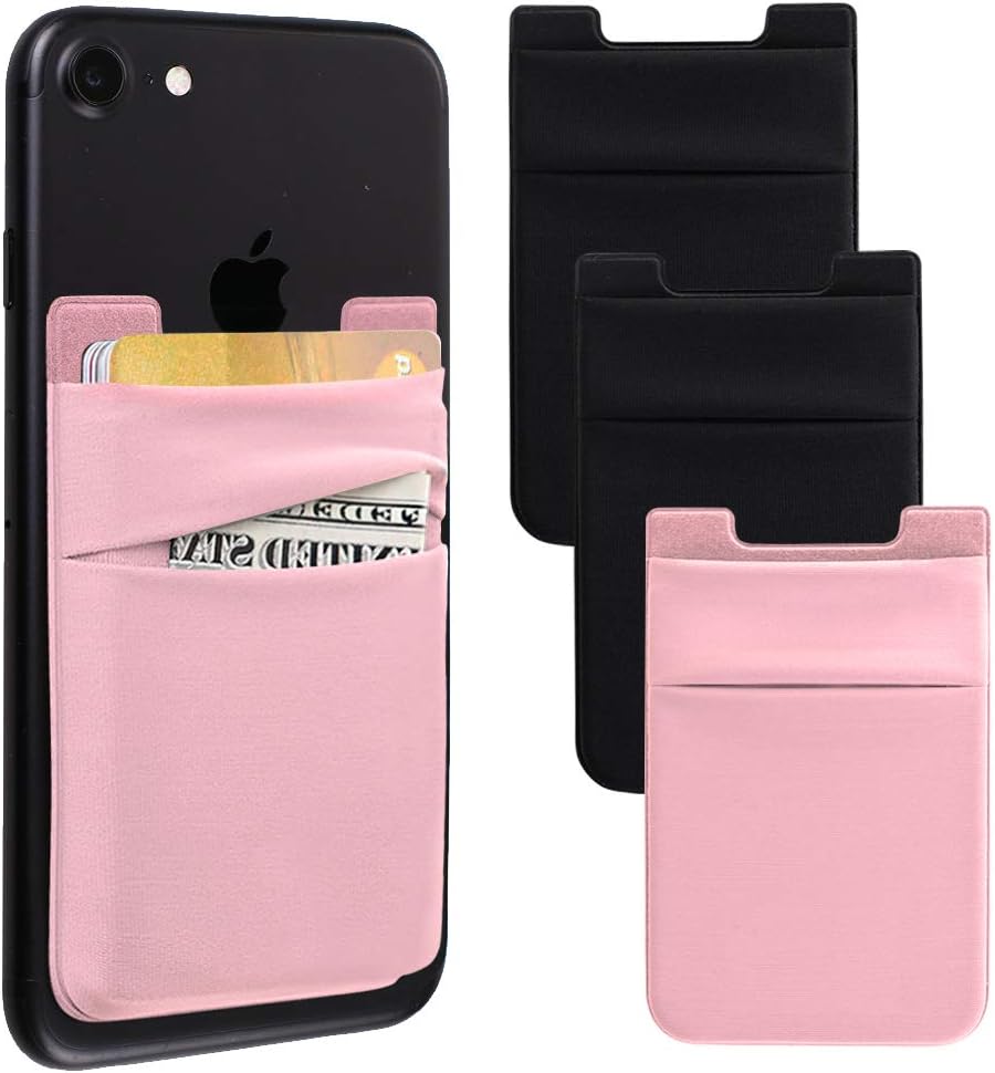 Phone Card Holder for Back of Phone, Stretchy Lycra Wallet