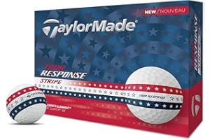 TaylorMade Tour Response Golf Balls, Enhanced 360° ClearPath Alignment, Speed Wrapped Core for Distance and Feel, Pack of 12