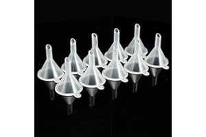 UKD 10Pcs Mini Funnel Small Clear Plastic Funnel for Bottle Filling, Perfumes, Essential Oils, Science Laboratory Chemicals