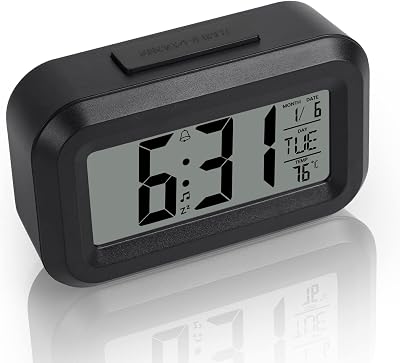 Vicloon Digital Alarm Clock Bedside LED Display 12/24H Snooze Temperature Date