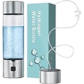 Hydrogen Water Bottle, 2025 Upgraded SPE/PEM Technology-3 Minutes Hydrogen Rich, Portable Athletic Performance, Hydration System for Home, Office, Fitness Travel, Sports, Drinking (Silver)