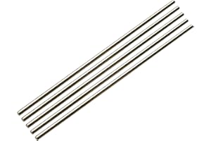 longcheer Five Pieces 5 mm Diameter Brass rods 1/5 × 12 "Brass Round Bar Stock Lathe Bar Stock Kit Round Brass Stock Solid Brass 300 mm Length Knife Pins Knife Handles,Brass Pins for Hardware