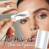 Yesallwas 4D Eyebrow Tattoo Stickers 20 Pairs Waterproof Transfer Makeup for view 2