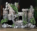 XUBX Aquarium Decoration Rock Resin Bus Ornament Fish Tank Landscaping 17x6x13 view 9