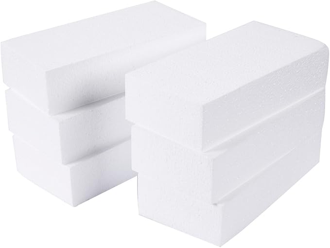 Craft Foam Block 6Pack Rectangle Polystyrene Foam Brick Styrofoam
