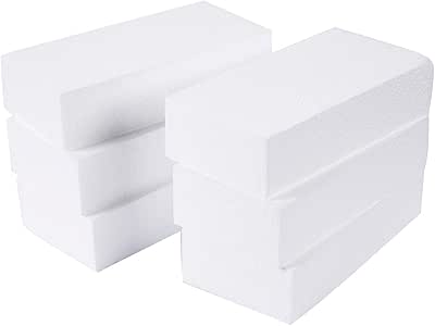 Craft Foam Block - 6-Pack Rectangle Polystyrene Foam Brick - Styrofoam ...