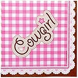 Pink Cowgirl Party Supplies - Lunch Napkins (16)