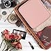 NiceEbag Travel Makeup Bag Portable Makeup Train Case for Women Cosmetic Case Storage Organizer with Adjustable Dividers for Cosmetics Make Up Tools Toiletry Jewelry Digital accessories,New Rose Gold
