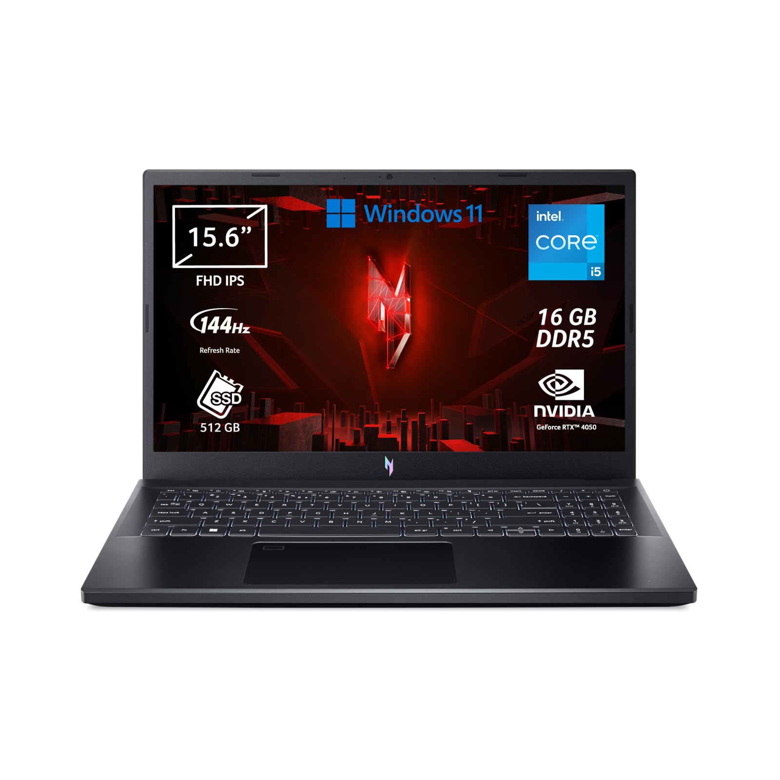 Acer Nitro V 15 ANV15-51-5673 Notebook Gaming, NVIDIA GeForce RTX 4050 6 GB GDDR6, Processore Intel Core i5-13420H, Ram 16 GB DDR5, 512 GB SSD, Display 15.6" FHD IPS 144 Hz LED LCD, Windows 11 Home