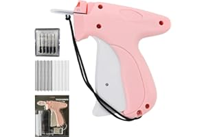 365HOME Fine Stitch Gun for Clothes, Stitchy Quick Clothing Fixer, Clothing Stitch Gun, Quilt Tacking Gun, Stitch Gun, Tagging Stitch Tool for Clothing with 6 Fine Needles & 1000 Pcs Fasteners (Pink)
