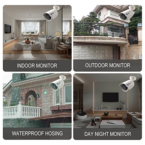 Anni 1080P HD 2.0M Megapixel Weatherproof Bullet Cameras with Color Night Vision, Outdoor Surveillance CCTV Metal Housing Wired Security Cameras - Thumbnail 6