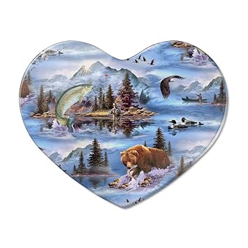 Imán para nevera de acrílico con forma de corazón de pez lago y ...