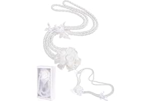 ESNOY White Wedding Lasso Rope,Handfasting Cord for Wedding Lazo para Boda Catolica,Wedding Lasso for Ceremony Catholic,Lazo para Boda Los Novios Cristiana,Vestido De Novia para Boda Religiosa