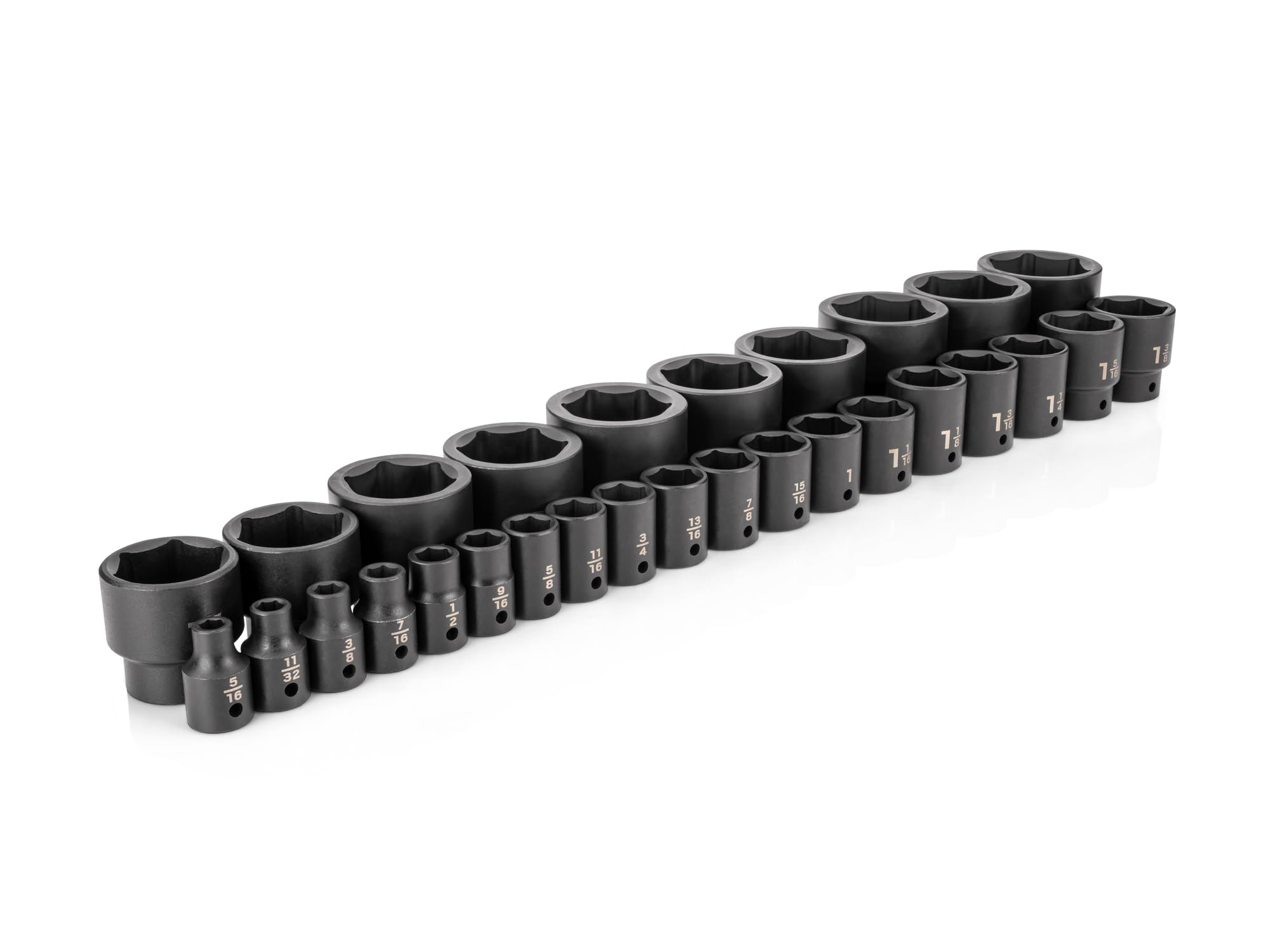 TEKTON 1/2 Inch Drive Shallow 6-Point Impact Socket Set, 29-Piece (5/16-2 in.) | SID92006 Image