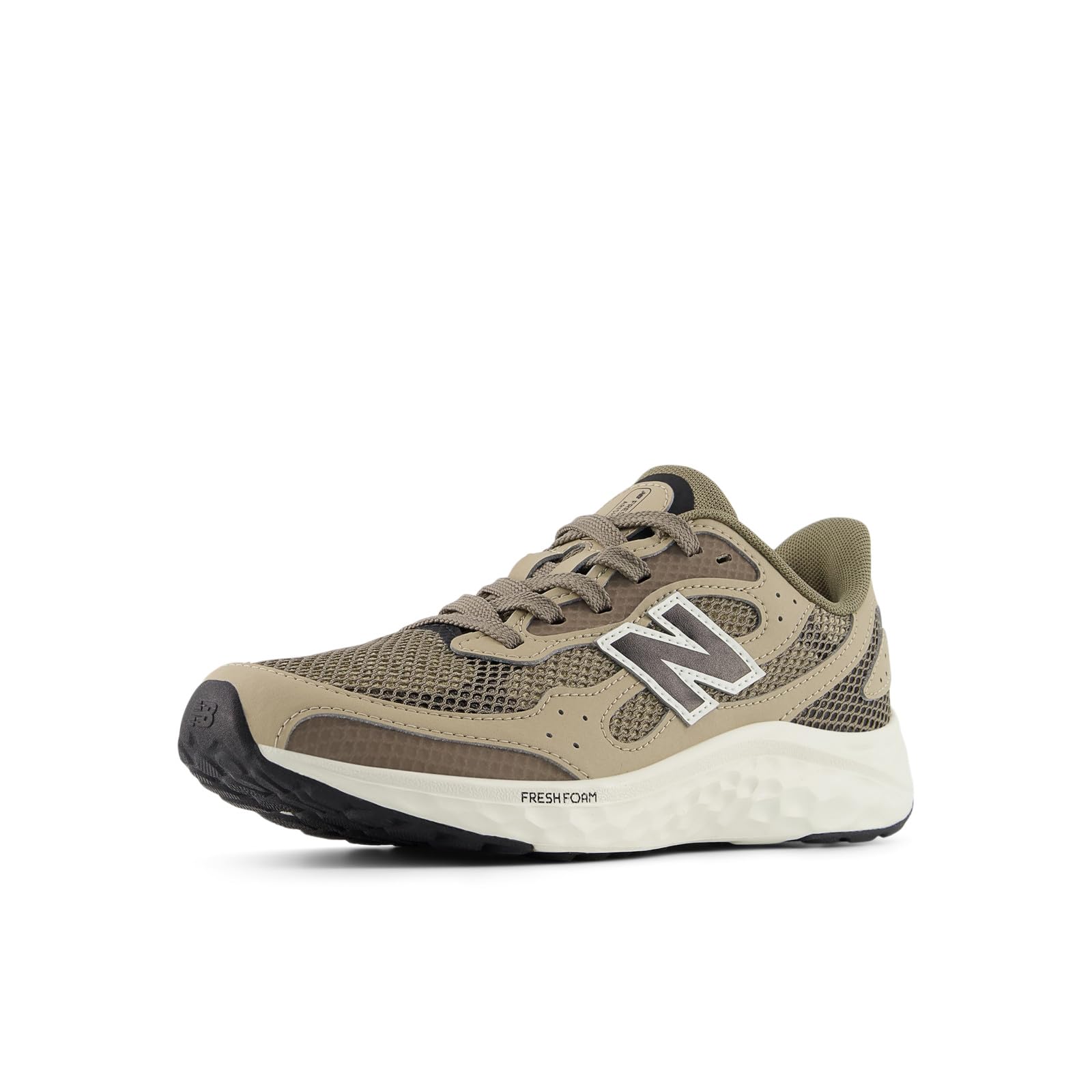 New Balance Kid’s Fresh Foam Arishi V4 Tiralux Lace-Up Running Shoe, Stoneware/Thunder Brown, 4.5 Big Kid