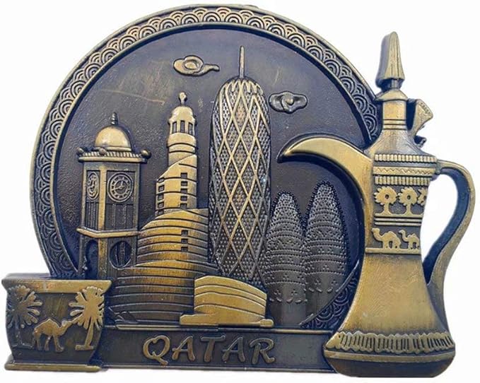 Qatar Arabia 3D Fridge Crafts Souvenir Metal