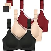 Gailife 3 Pack Nursing Bras for Breastfeeding Seamless V Neck Mesh Maternity Bra Comfort Pregnancy Sleep Bralette