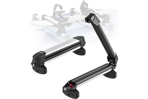 VEVOR Ski & Snowboard Roof Rack, Carry up to 4 Pairs of Skis or 2 Snowboards, 2 PCS Aluminum Universal Car Roof Rack Top Hold