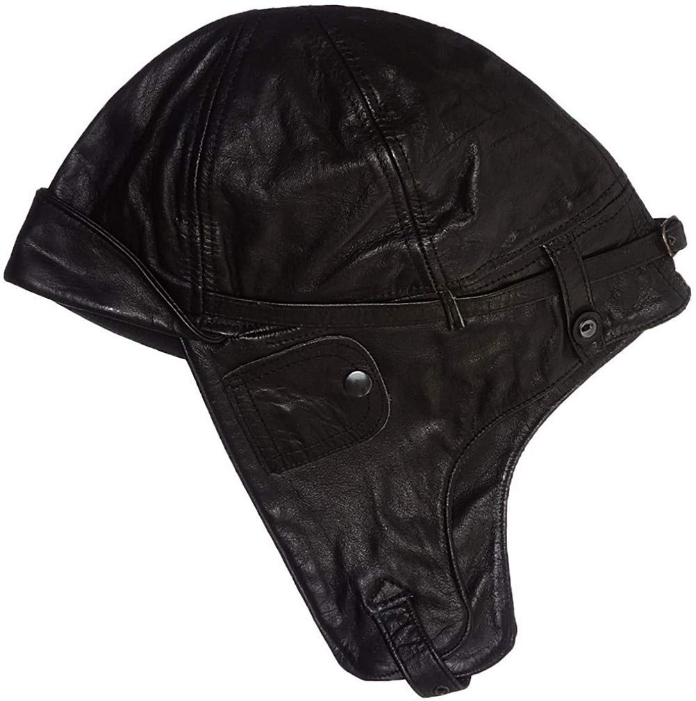 Mil-Tec Men's Leather Aviator Cap