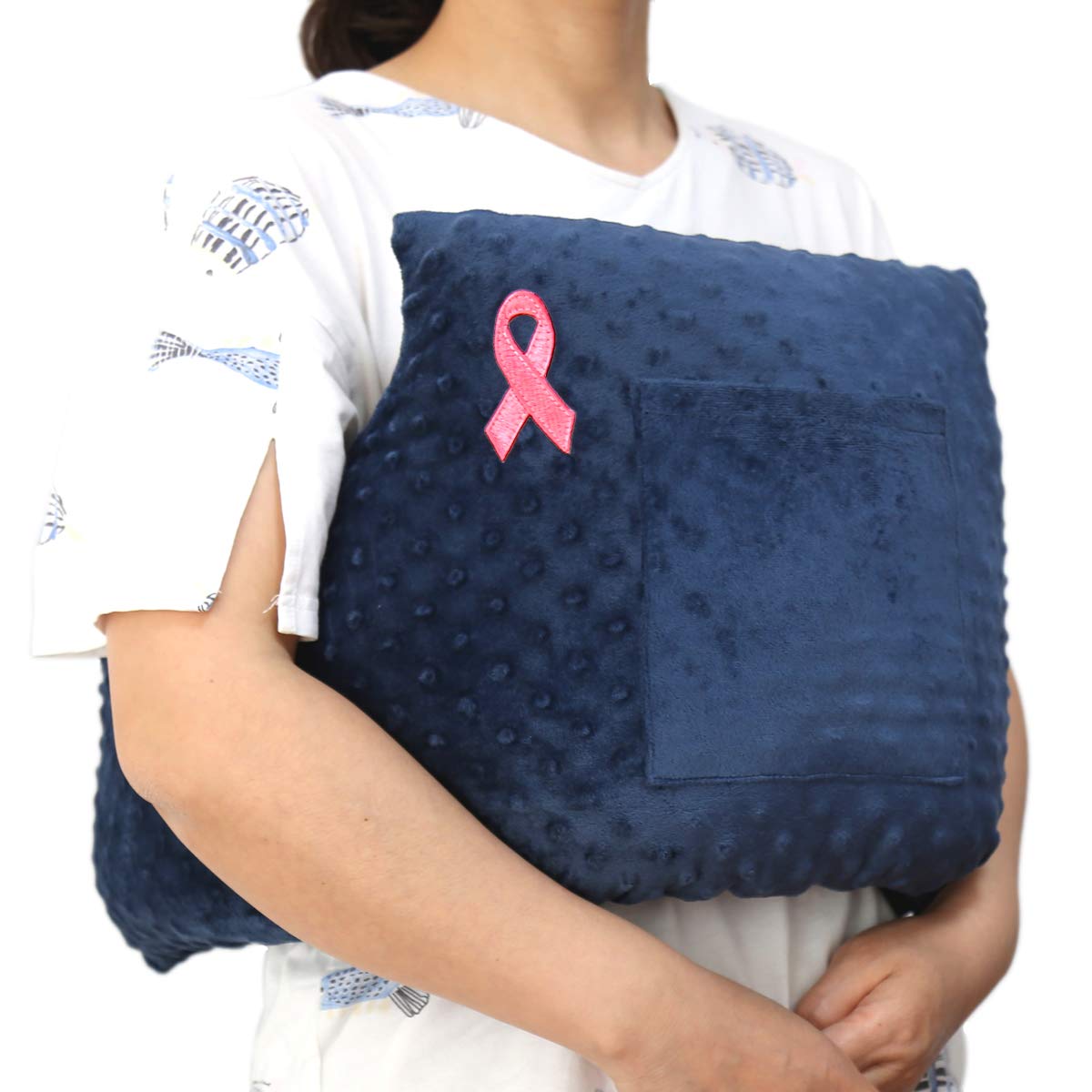 Photo 1 of rainbowstar Mastectomy Chest Pillow for Breast Cancer Surgery Lumpectomy Reconstruction Chest Healing Protector Post-Surgery Recovery Support Patient Care(Blue)