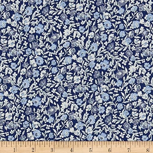 Liberty of London Liberty Of London Orchard Garden Primula Dawn Fabric, Blue, Fabric By The Yard