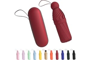 XIUYING FENG Mini Travel Umbrella Compact, Small Umbrella for Travel, Mini Umbrella for Purse, Sun Umbrella UV Protection, Tiny Pocket Folding Umbrella, Lightweight Portable Umbrella Windproof Parasol for Women and Men