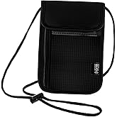 Classicseali Neck Wallet and Passport Holder,7.87 X 5.51 In Waterproof Neck Pouch Travel Necks Wallet, Adjustable Shoulder Strap, Portable Passports Pouch,for Passports, ID Cards,Cash, Mobile Phones