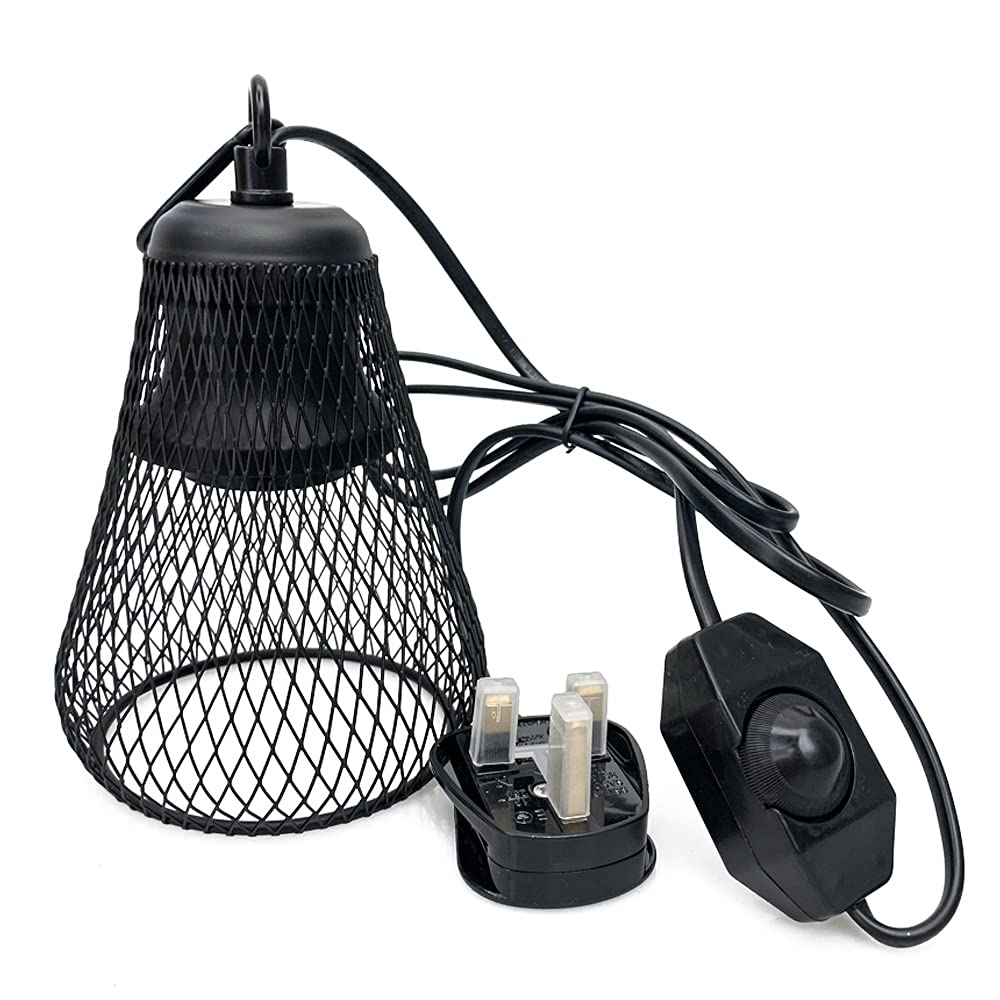 Reptile Heat Lampshade Anti-hot Cover Cage for UVA/UVB Heating Lamp Basking Bulb, for Turtle Chicken Coop Lizard Snake Frog