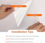 Funfox Privacy Window Film Frosting Matte White 44.5x200cm Static Cling view 6