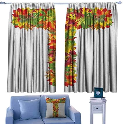 Amazon Com Paradisedecor Letter T Girs Room Backout Curtains
