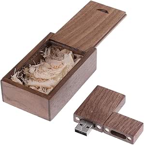 Memoria Usb 2.0 Unidad Flash Usb de Madera Nogal con Caja de ...