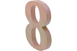 WOODEN LETTER STORE 4” Tall Wooden Number 8 – 1/2” Thick Baltic Birch – Paintable DIY Decor, Signs & Crafts - Pack of 1