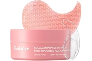 BIODANCE Collagen Peptide Eye Patches, Anti Wrinkle & Smile Line Patches for Face, Under Eye Mask for Fine Lines & Eye Bags, Travel Essentials & Self Care Gifts for Women, Korean Skin Care (60 Count)