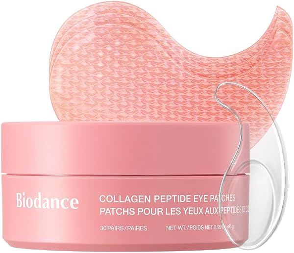 BIODANCE Collagen Peptide Eye Patches, Anti Wrinkle & Smile Line Patches for Face, Under Eye Mask for Fine Lines & Eye Bags,