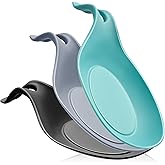 HMDZMR Spoon Rest for Stove Top, 3 Pack Large Silicone Spoon Holder for Kitchen Counter, Heat Resistant Cooking Spoon Holder, Microwave and Oven Safe